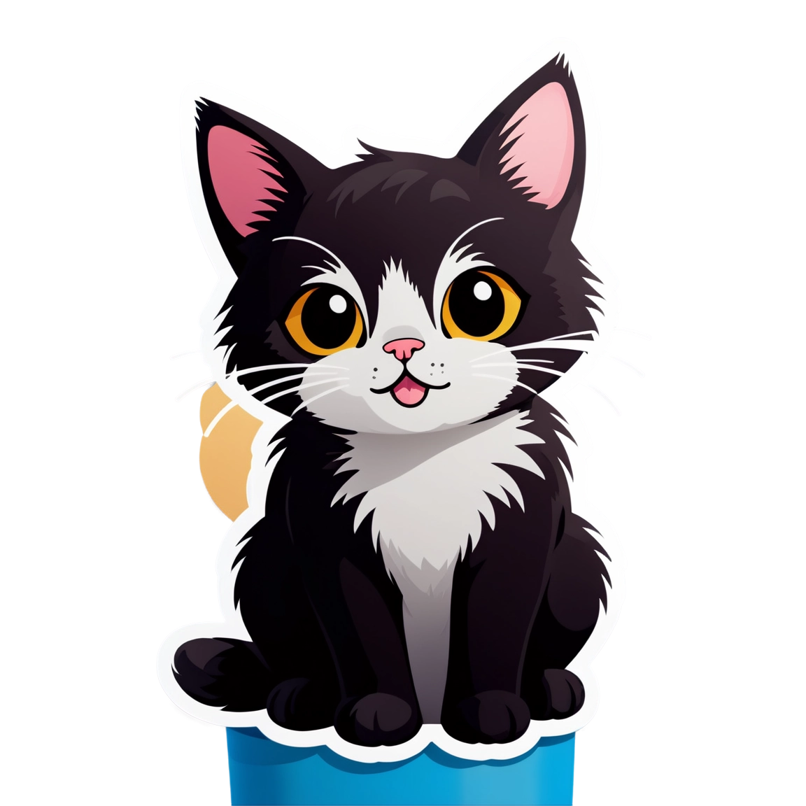 cartoon cat sticker