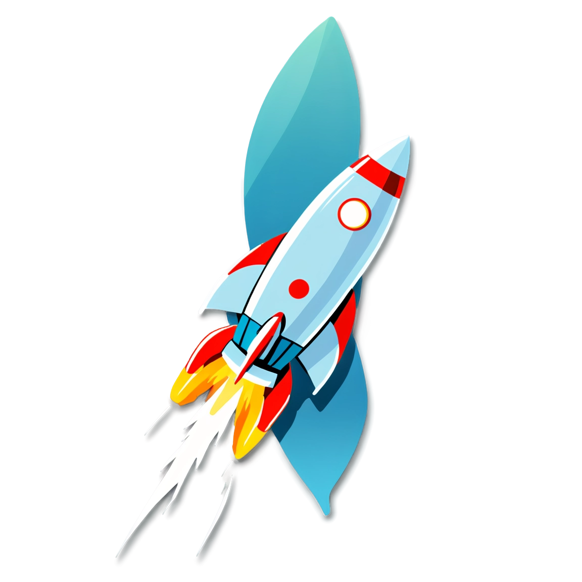 rocket ship sticker